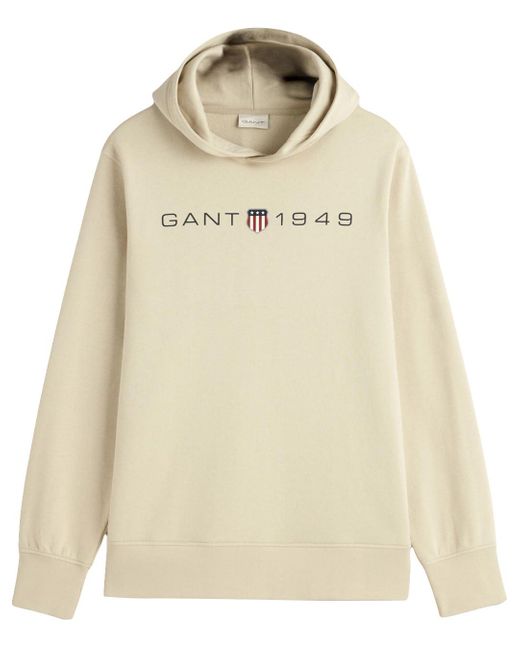 Gant Natural Printed Graphic Hoodie Hooded Sweatshirt for men