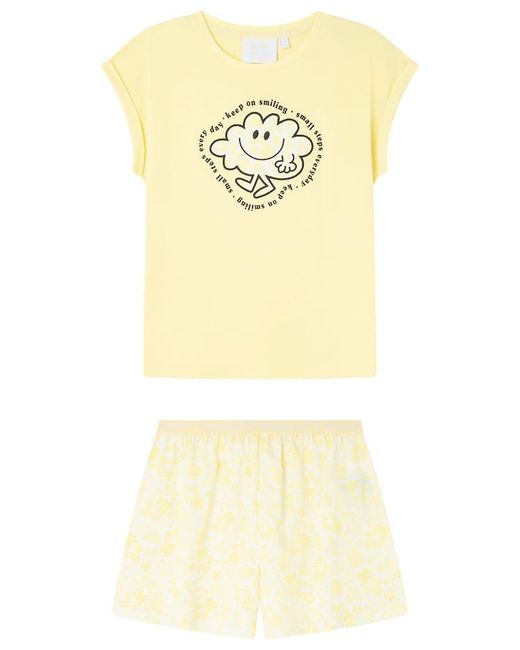 Short Pyjama MULTILICENSE Happy Smiley Pijamas Women'secret de color Metallic