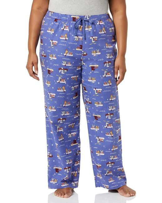 Amazon Essentials Blue Flannel Sleep Trousers