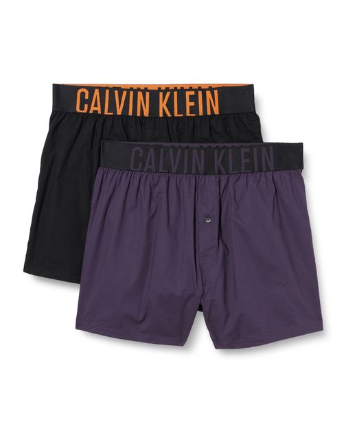 Calvin Klein Blue Boxer Short Cotton Pack Of 2 for men