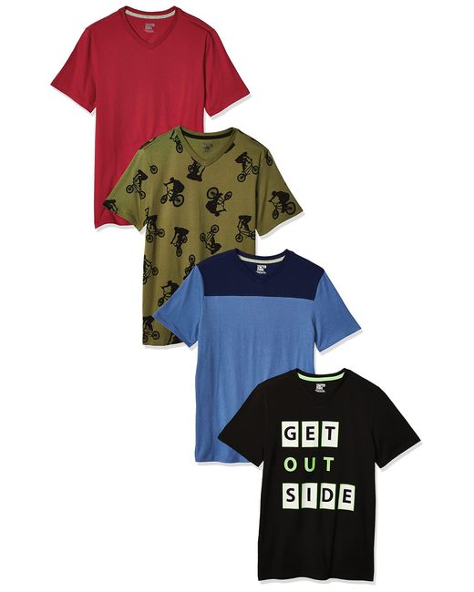 Camiseta de ga Corta y Cuello de Pico Amazon Essentials de hombre de color  Azul | Lyst
