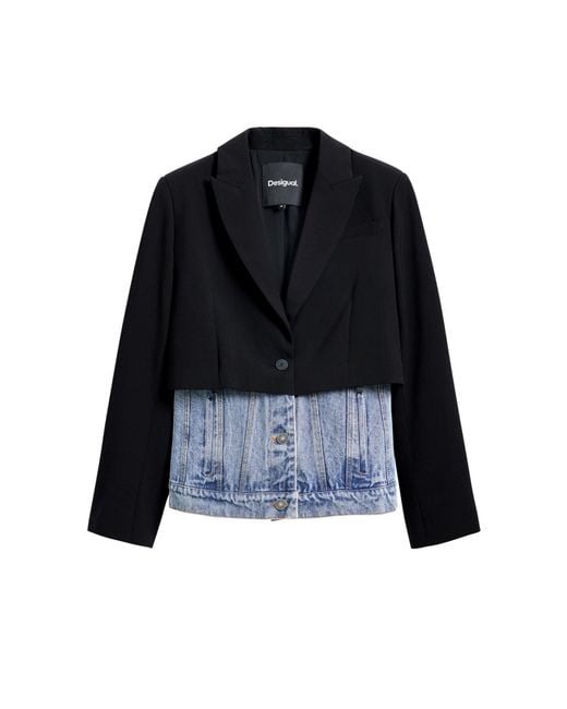 Desigual Combined Blazer Black