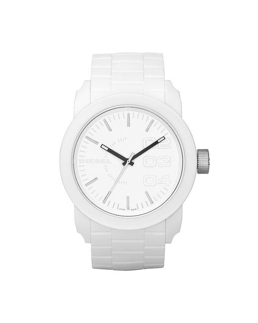DIESEL Analog Quarz Uhr mit Silikon Armband DZ1436 in Weiß - Sparen Sie 6%  - Lyst
