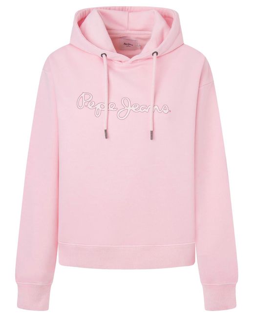 Pepe Jeans Lana Hoodie Hooded Sweatshirt in het Pink