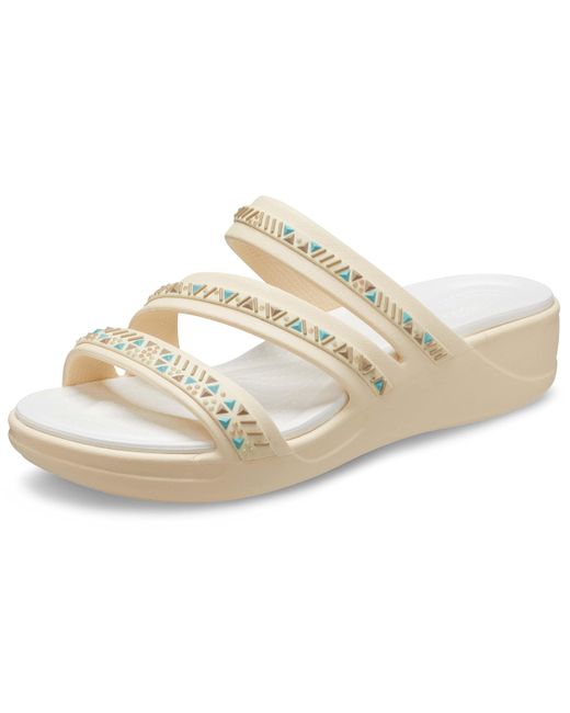 Crocs™ Boca Embellished Strappy Wedges Sandals in Black Lyst UK