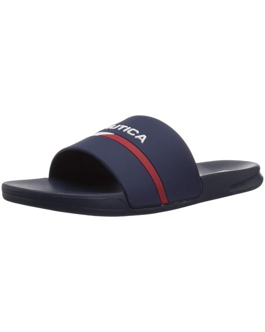 nautica slides blue