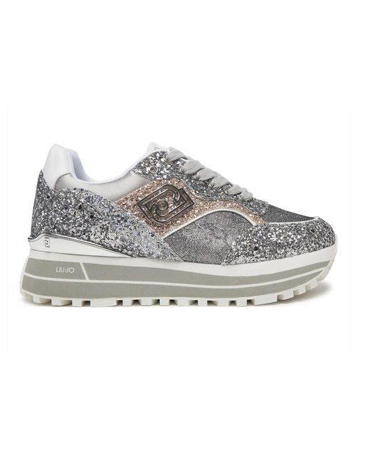 Liu Jo Gray Sneaker Donna LIU-Jo Maxi Wonder 73 Silver DS25LJ14 BA5015 TX007 38