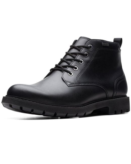 Clarks Batcombemixgtx Ankle Boot in Black for Men | Lyst UK