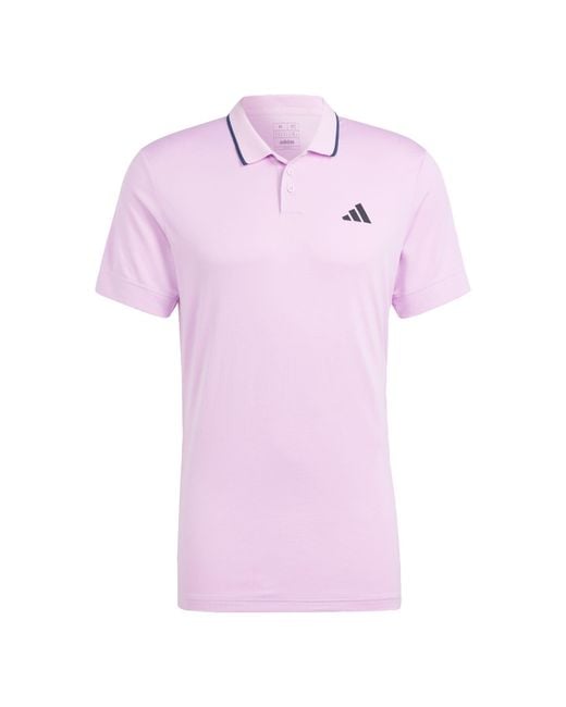 Adidas Pink Tennis Freelift Polo Shirt for men