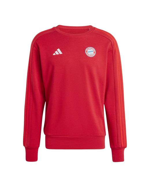 Felpa da uomo FC Bayern Monaco DNA 2024 2025 adulti di Adidas in Red