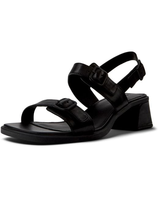 Camper Black 2-strap Sandal