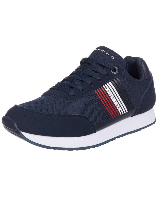 Tommy Hilfiger Denim Corporate Material Mix Runner Sneaker Mode Desert Sky  - 46 EU in Blau für Herren - Sparen Sie 16% | Lyst DE