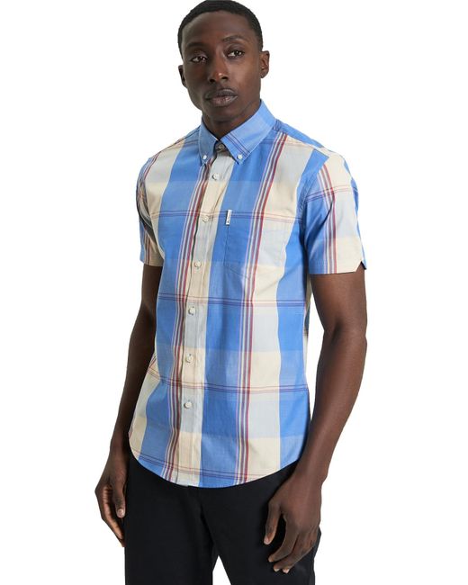 Ben Sherman Blue S Multicolour Overcheck Shirt for men