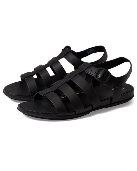Fitflop Black Gracie Rubber-buckle Leather Fisherman Sandals