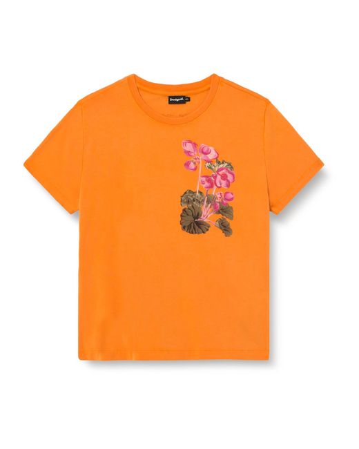Desigual Ts_botanical_ in het Orange