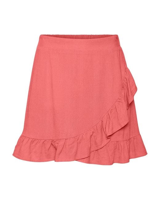 Vero Moda Pink Vmmymilo Hw Mini Skirt Wvn Ga