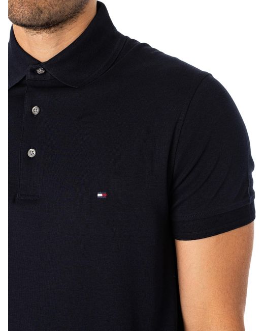 Tommy Hilfiger Blue Essential Interlock Slim Polo Shirt for men