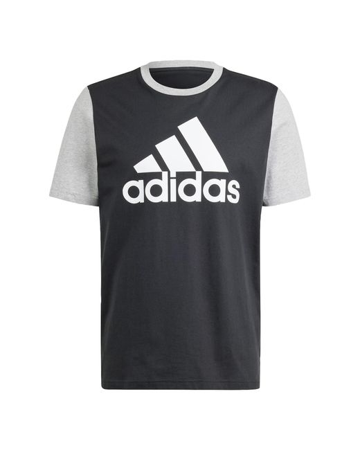 Adidas Essentials Big Jersey Big Logo T-shirt in het Black voor heren