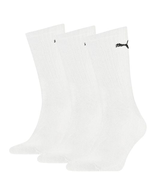 PUMA White Sport 3p Socks for men