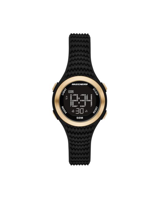 Skechers Horloge Elkwood Digitaal Zwart Polycarbonaat in het Black