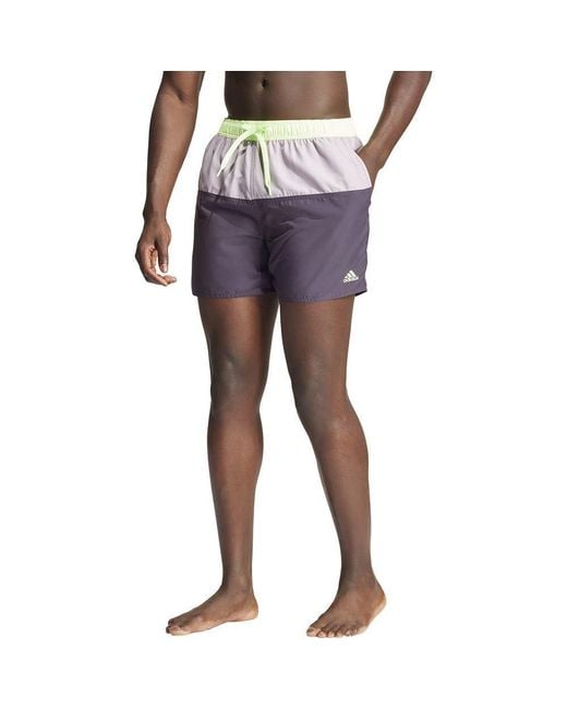 Colorblock CLX Swim Shorts Short Length Others Purple M di Adidas in Blue da Uomo