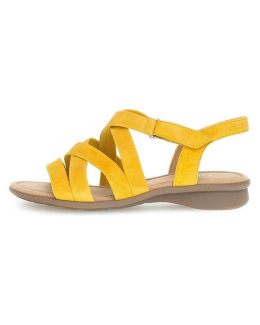 Gabor Yellow Comfort Basic Sandalen in Übergrößen Gelb 46.066.22 große schuhe