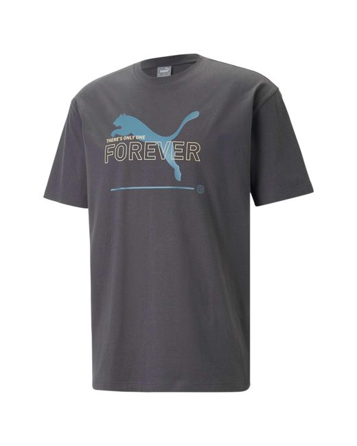 PUMA Ess Better Relaxed Graphic Tee Tee in het Blue voor heren