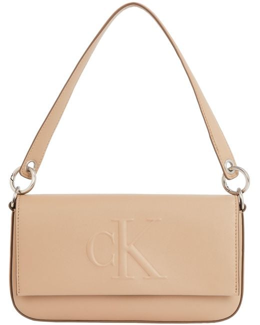 Calvin Klein Natural CK JEANS Sculpted Flap Shoulder POUCH25 LV04K3148G Umhängetasche