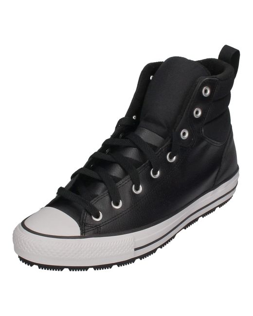 Converse Chuck Taylor All Star Faux Leather Berkshire Boot Sneakers Voor in het Black