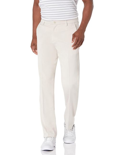 Amazon Essentials White Classic-fit Stretch Golf Trousers for men