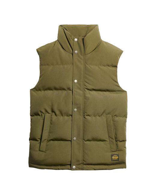 Superdry Green Everest Vest M for men