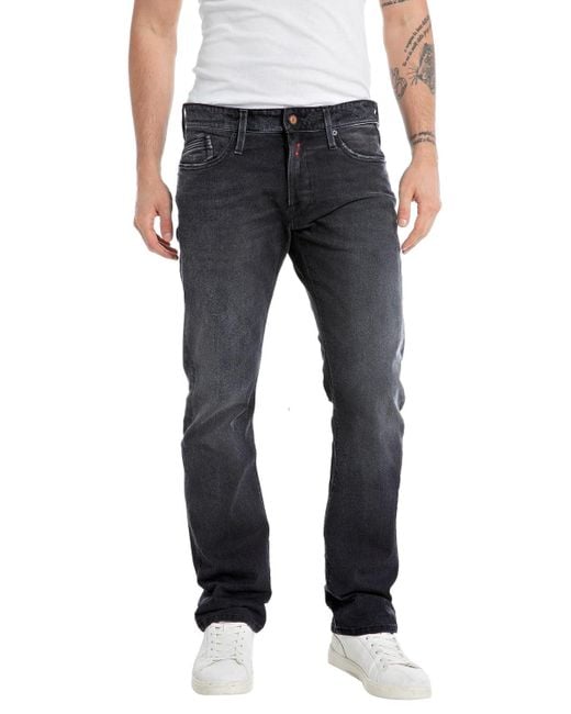 Replay Black Men's Jeans With Stretch for men