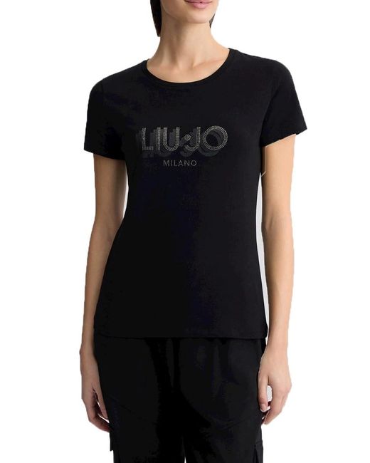 Liu Jo T-shirt Nero TA5214JS003 NERO XL di Liu Jo in Black