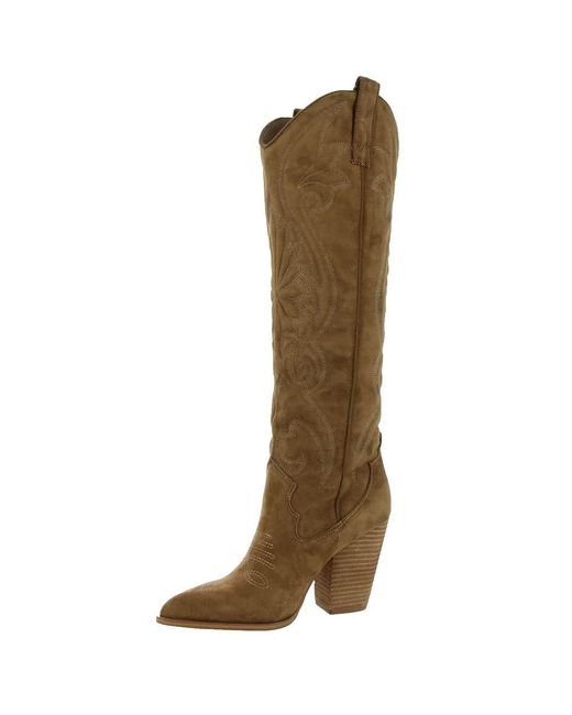 Steve Madden Lasso Western Boot in Chestnut Suede (Brown) - Save 8% | Lyst
