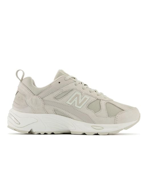 Hombre 878 En, Suede/Mesh, Talla New Balance de hombre de color White