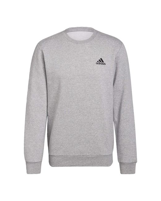 Adidas M Feelcozy Sweatshirt Mgreyh/zwart Xl in het Gray voor heren