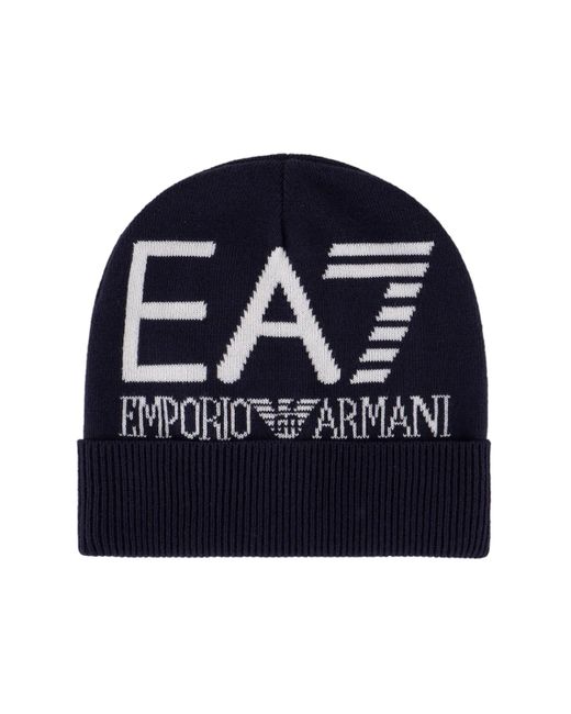 EA7 Bonnet avec Maxi Logo Emporio Armani pour homme en coloris Blue