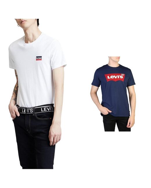 Levi's T-shirt Sportwear White/mineral Black M T-shirt Dress Blues M for men