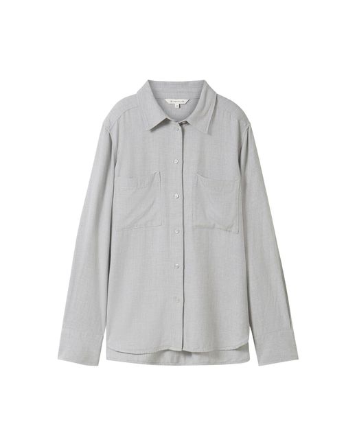 Tom Tailor Gray Cosy Hemdbluse aus Viskose