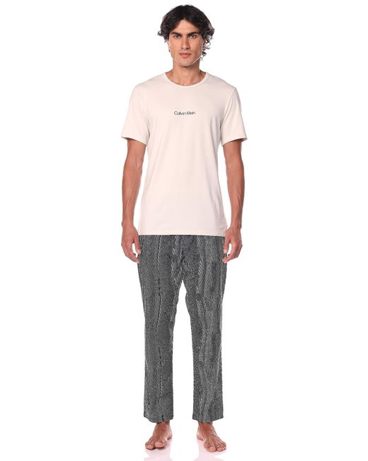 Hombre Conjunto de Pijama Largo Calvin Klein de hombre de color White