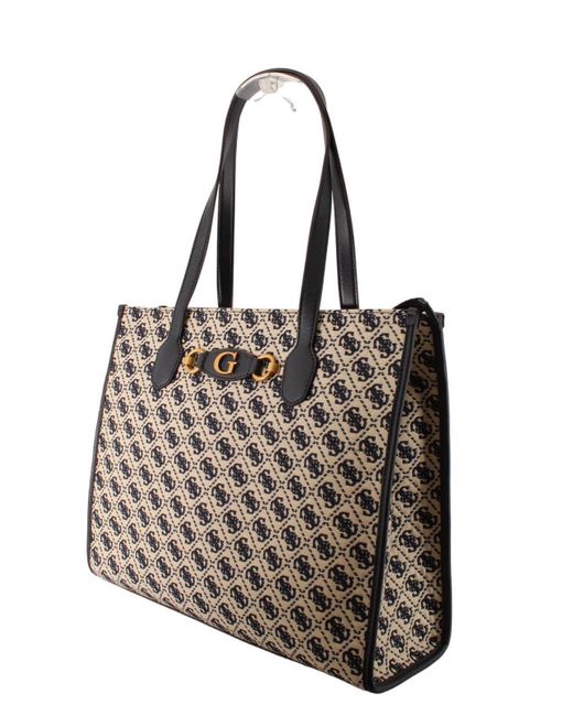 Borsa HWJB86 "Izzy" Shopper donna Logo 4G Blu di Guess in Multicolor
