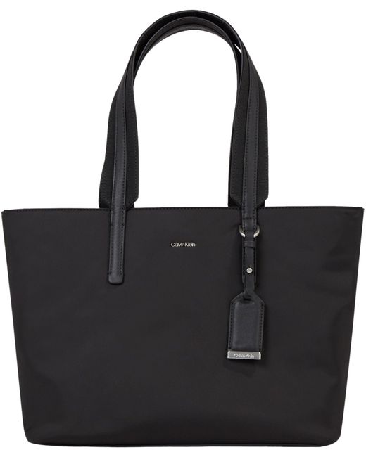 Borsa Tote Bag Shopper Media di Calvin Klein in Black