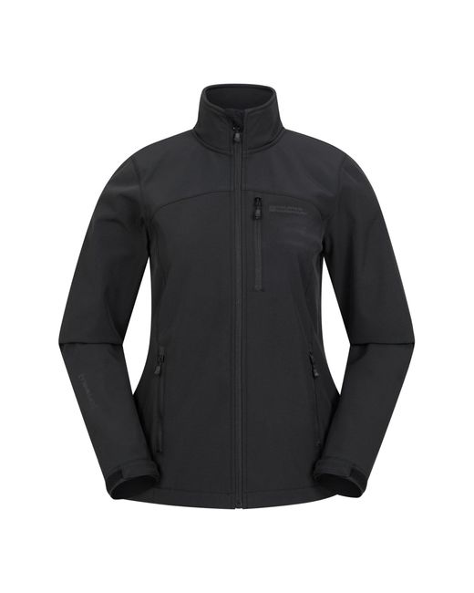 Mountain Warehouse Black Water-resistant & Windproof Ladies Rain Coat With Zipped Pockets - Spring Summer