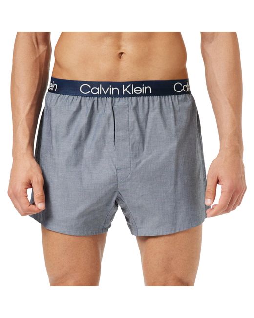 Boxershorts Slim Coton avec Stretch Calvin Klein pour homme en coloris Blue