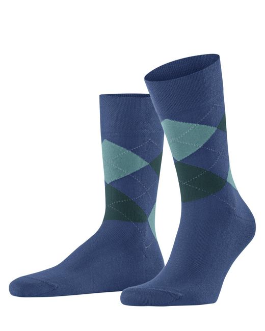 Falke Socken Sensitive Argyle M SO Baumwolle mit Komfortbund 1 Paar in Blue für Herren