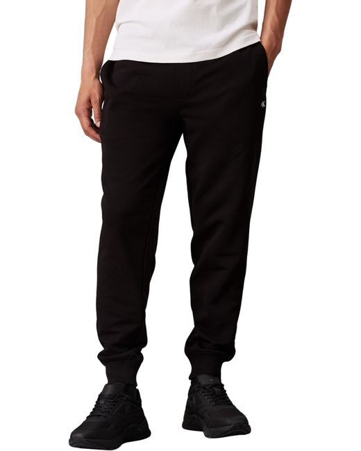 Calvin Klein Black Ck Embro Badge Pant Sweatpants for men