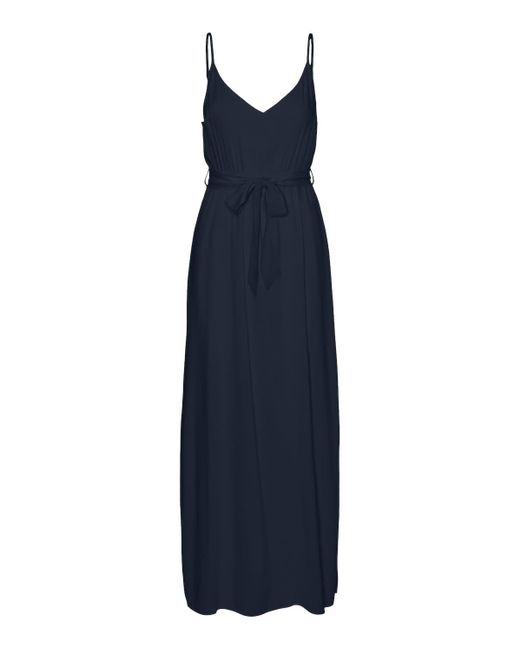Vero Moda Blue Kleid VMEASY Joy Slit Maxi V-Neck Dress WVN GA
