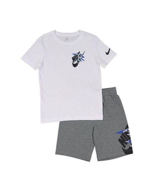 3Brand Completo T-Shirt e Shorts da Ragazzi Icon Duo Bianco Taglia XL di Nike in Blue