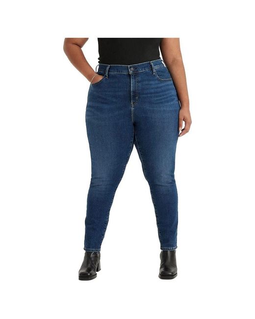 Levi's Blue Plus Size 721 High Rise Skinny Jeans