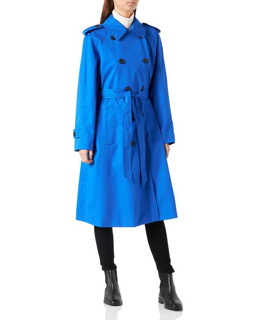 Tommy Hilfiger Blue Tel 1985 Cotton Blend Trench Trenchcoat